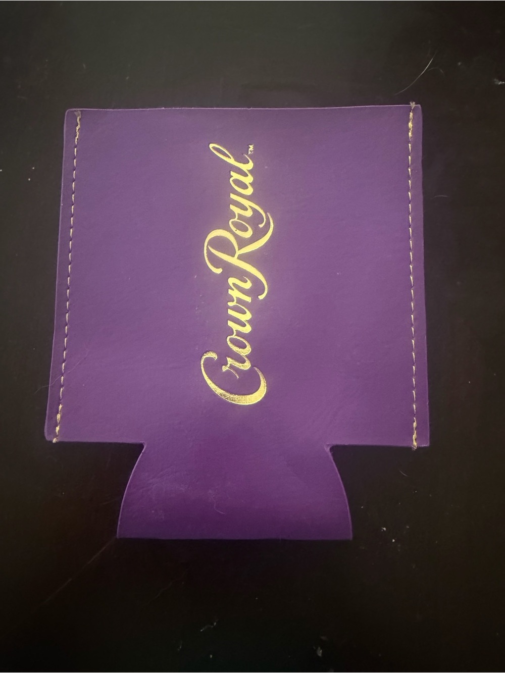 Crown Royal Purple Can Koozie with Gold Crown Logo